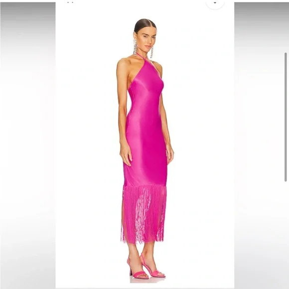 Camila Coehlo Payton Maxi Dress in Hot Pink Size XXS - Picture 3 of 8